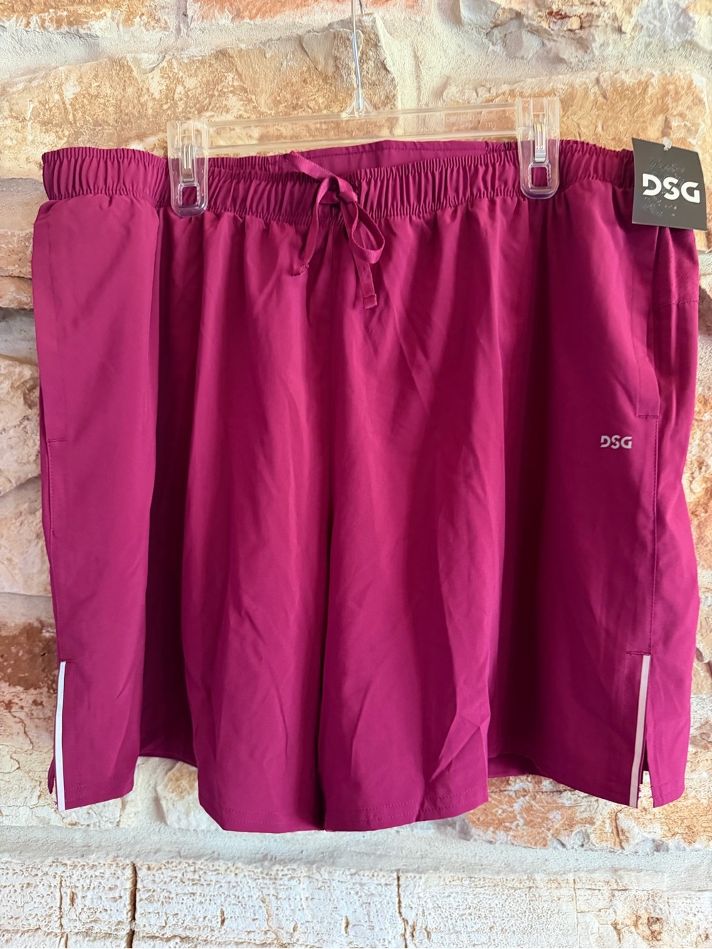 DSG Men's Magenta Athletic Skort with Drawstring